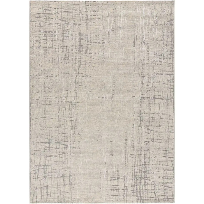 SENSATION Alfombra con juego de texturas y relieves en color plata, varias medidas disponibles.
