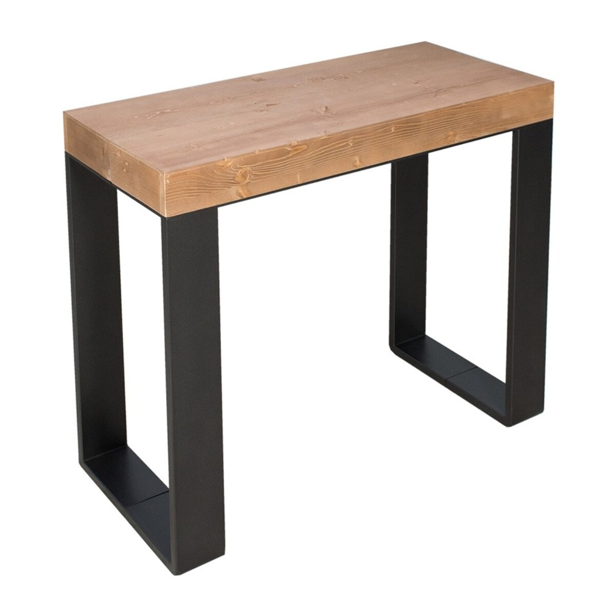 Console Extensible 90x40/290 cm Tecno Sapin Teinté cadre Anthracite.