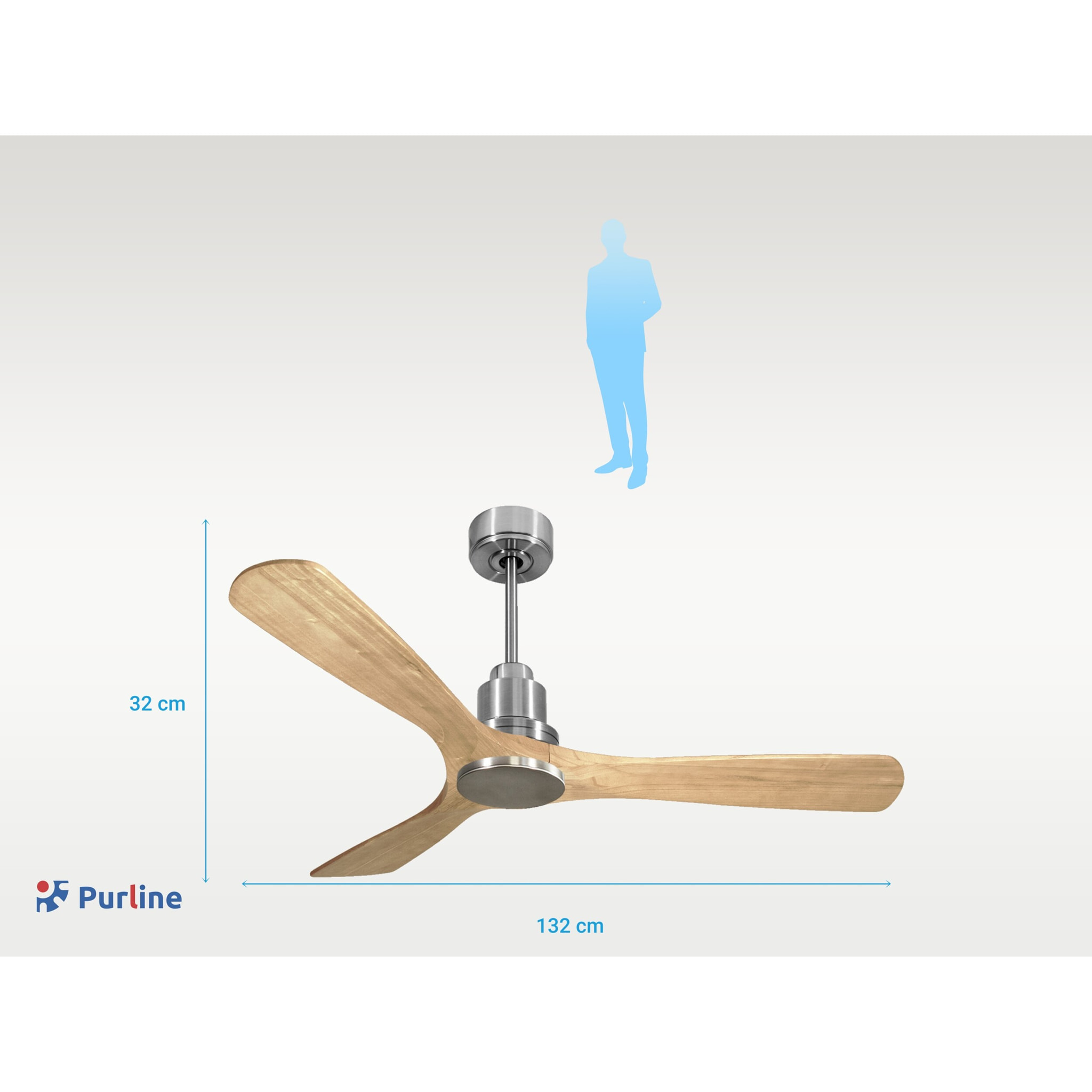 Ventilateur de plafond Réversible  Thermostat Wifi Moteur à courant continu Toits en pente Télécommande Hypersilence Mémoire
