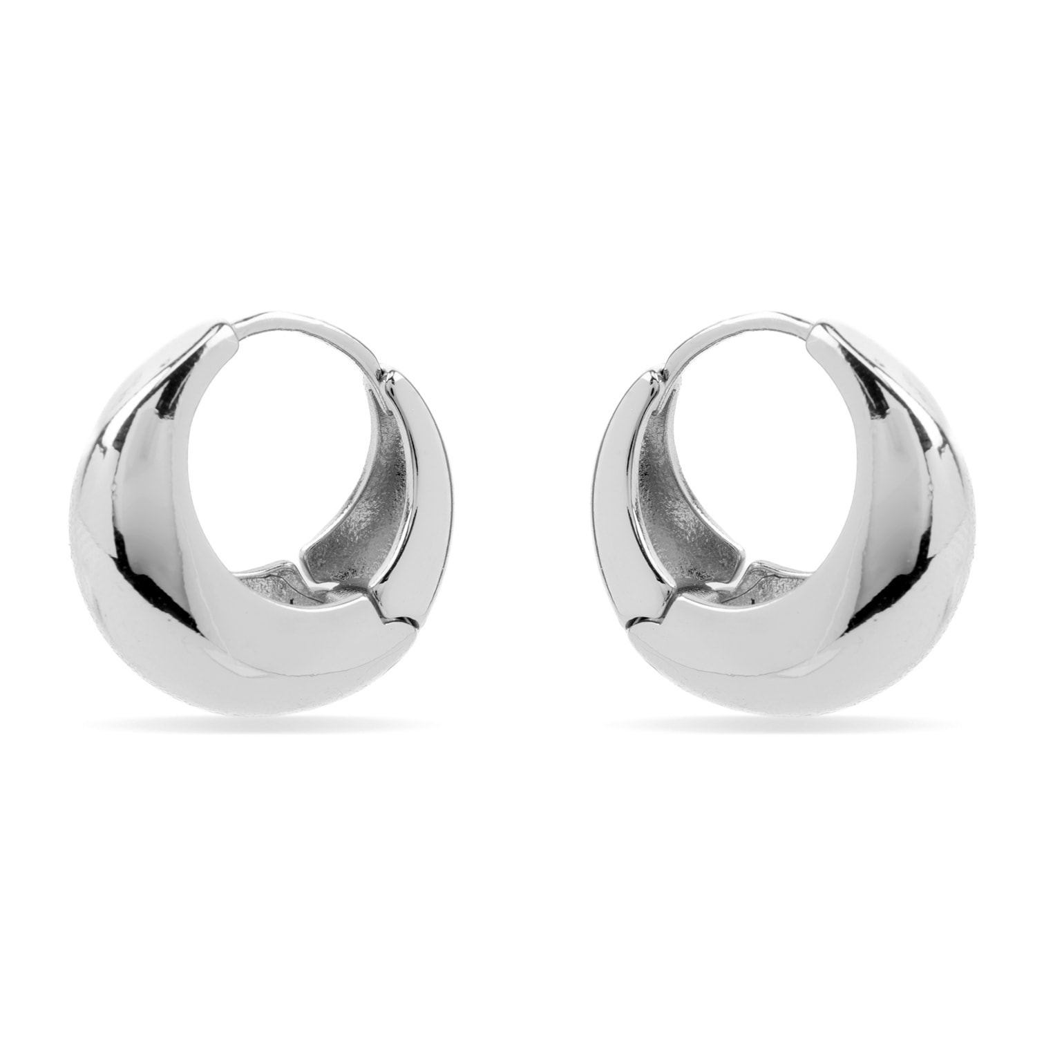 Pendientes de 19,5mm de diámetro acabado plata