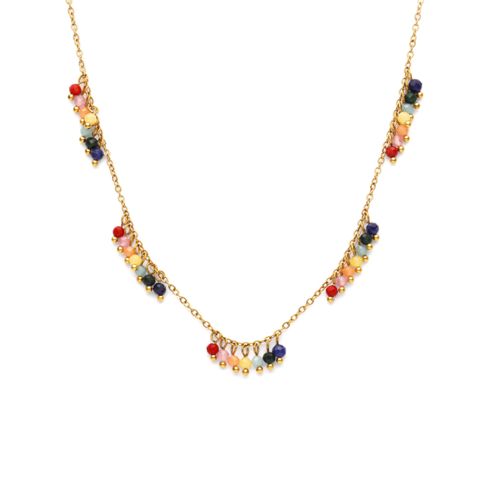 Collar Palmar Colors Acero Baño Oro