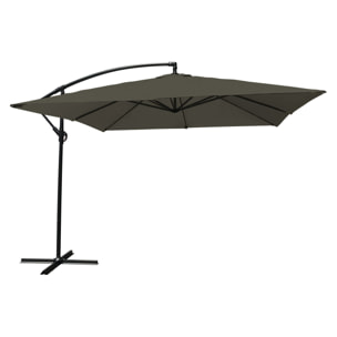 Parasol déporté MOLOKAI carré - Gris