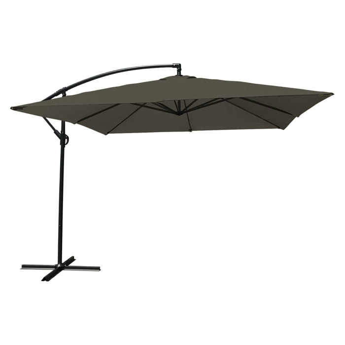 Parasol déporté MOLOKAI carré - Gris