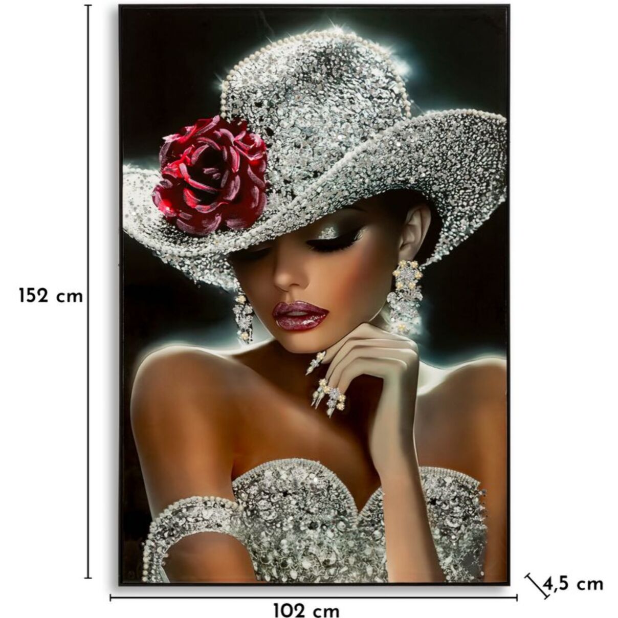 STAMPA DIPINTA SU TELA LACCATA ORLEANS -B- CM 102X4,5X152