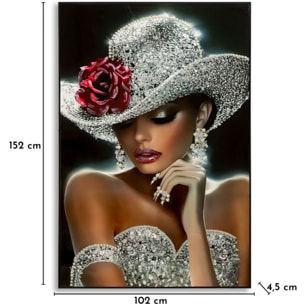 STAMPA DIPINTA SU TELA LACCATA ORLEANS -B- CM 102X4,5X152