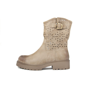 Stivaletti Donna colore Beige-Altezza tacco:4cm