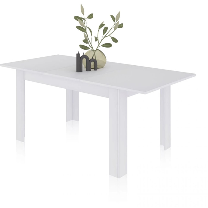Mesa de comedor extensible Danna 140 Blanco Artik (Blanco Mate)