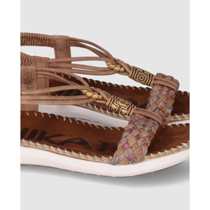 Sandalias - Cuero - Tacón: Bajo