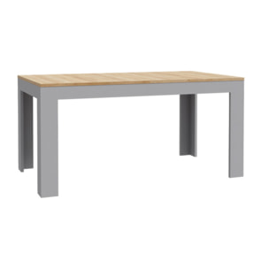 Table à manger extensible bois gris et chêne L160/206 cm - ST MALO