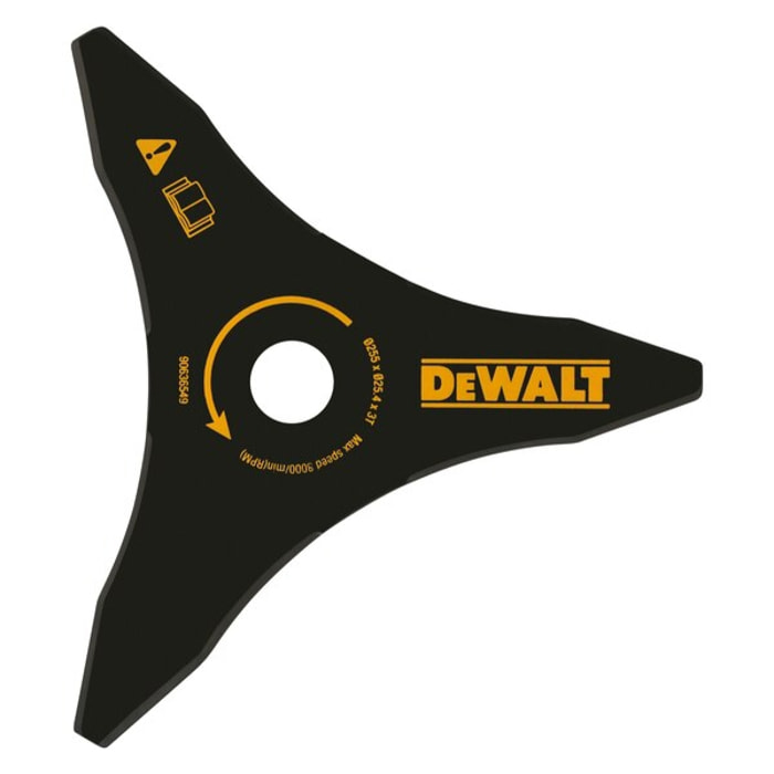 Couteau à herbe 3 dents 250mm DEWALT pour débrousailleuse - DT20653-QZ