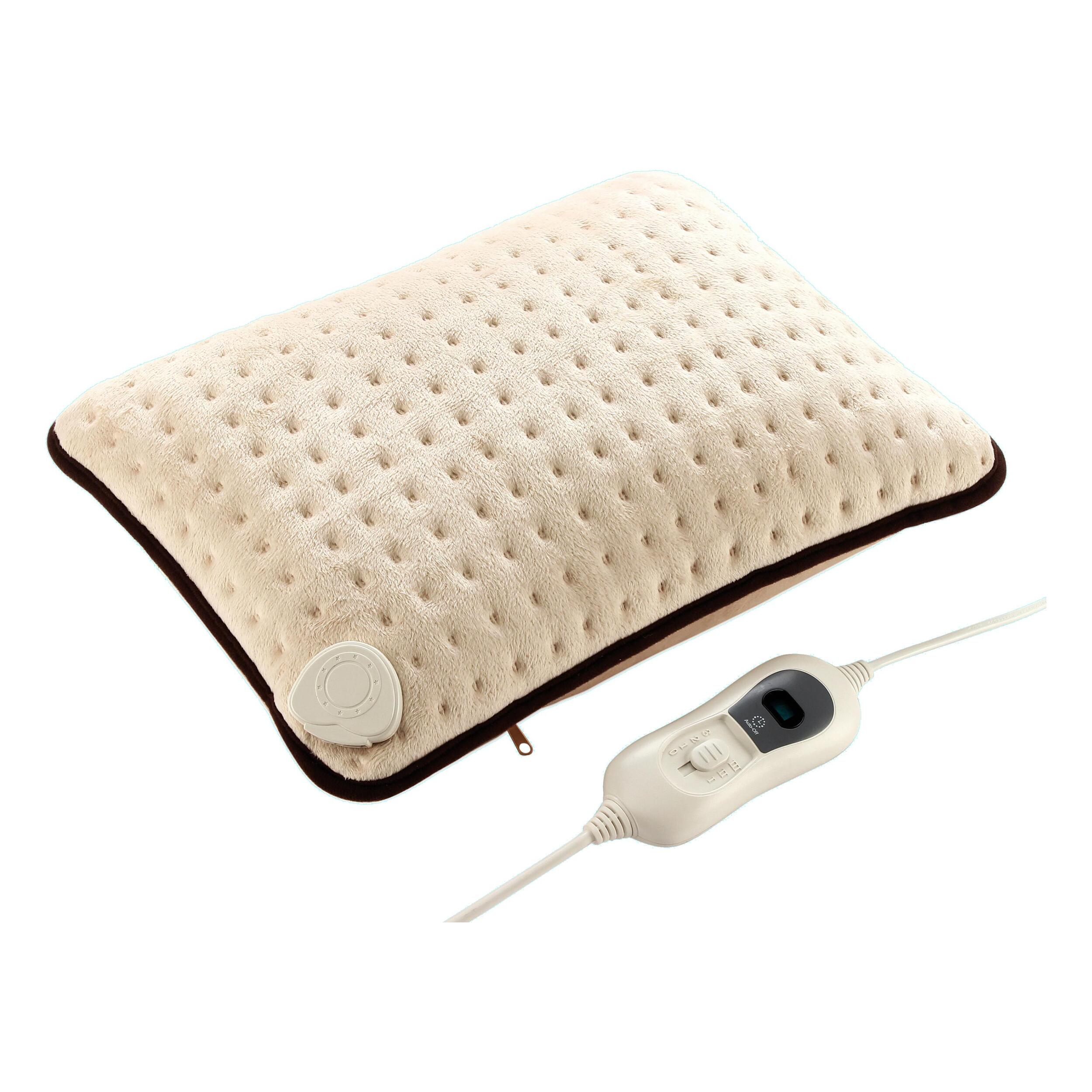 Coussin électrique chauffant 100W laine beige
