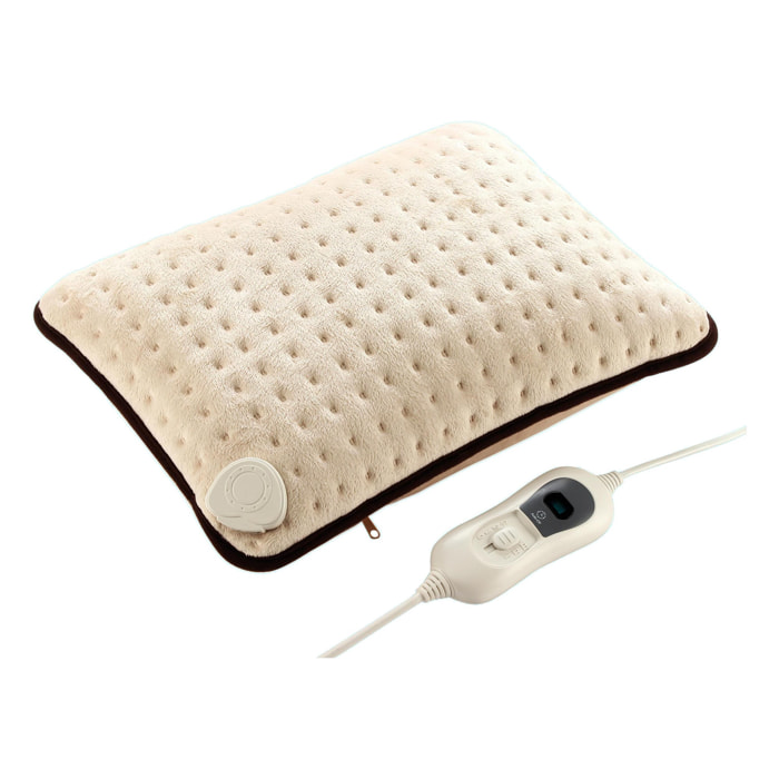 Coussin électrique chauffant 100W laine beige