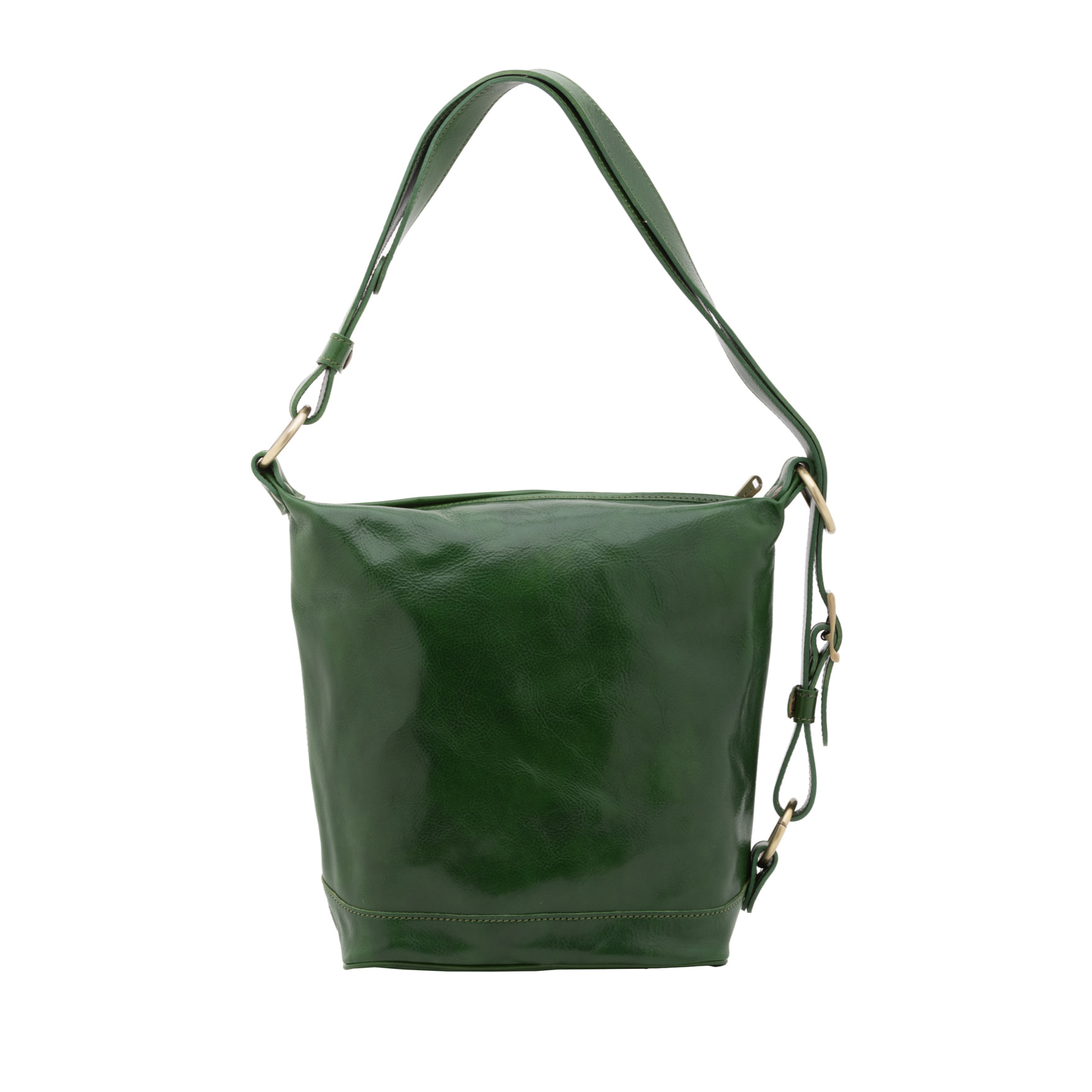Borsa a secchiello  da donna In Vera pelle Made in Italy 34x33x15 cm