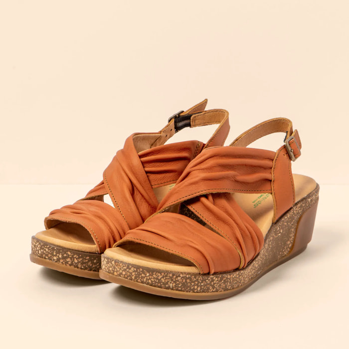 Sandalias N5117 WAX NAPPA TOFFEE / LEAVES color Toffee