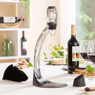 Aeratore Professionale per Vino con Supporto a Torre e Base Antigoccia Winair InnovaGoods