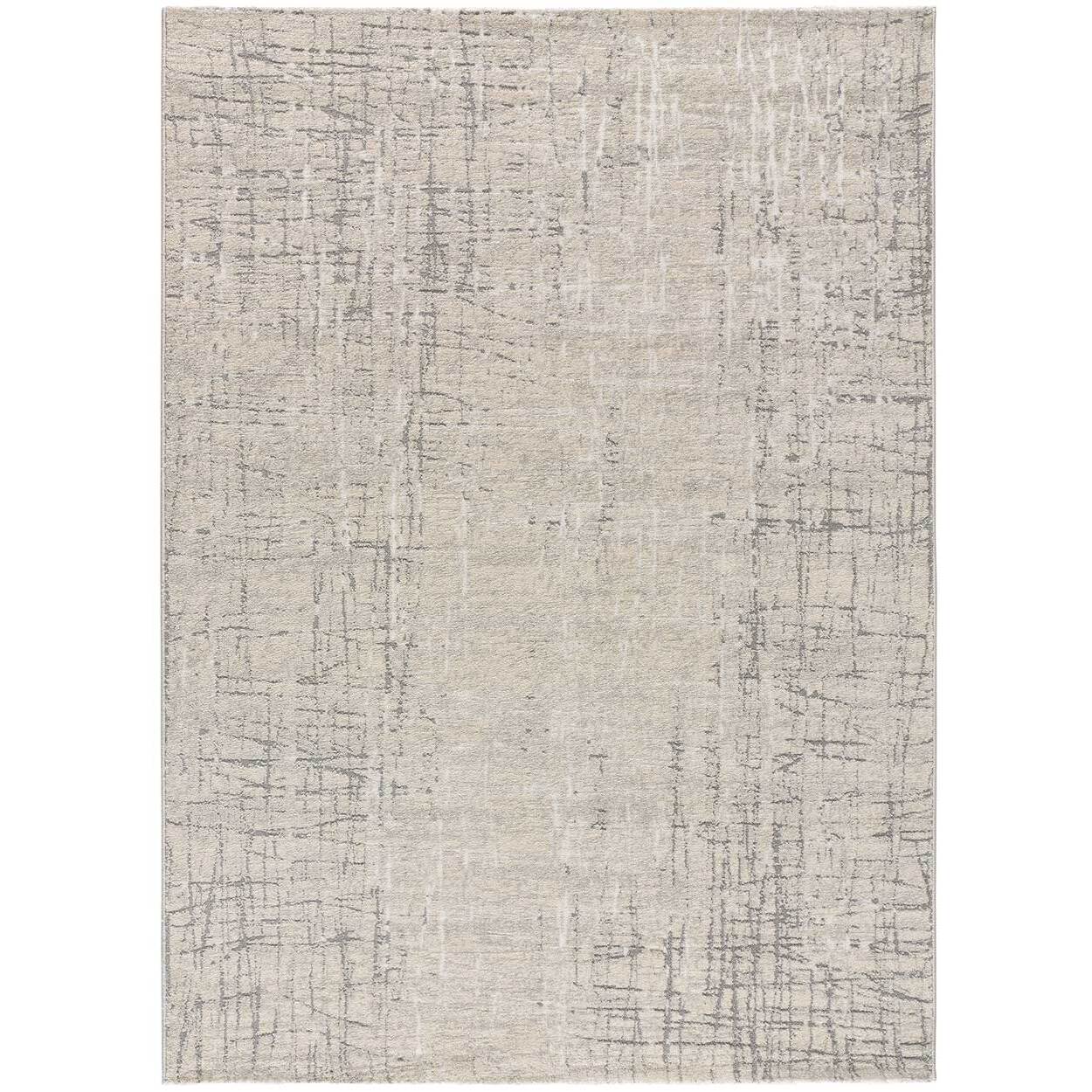 SENSATION Alfombra con juego de texturas y relieves en color plata, varias medidas disponibles.