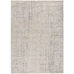 SENSATION Alfombra con juego de texturas y relieves en color plata, varias medidas disponibles.