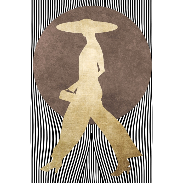 Tableau silhouette femme à chapeau Tableau plexiglas