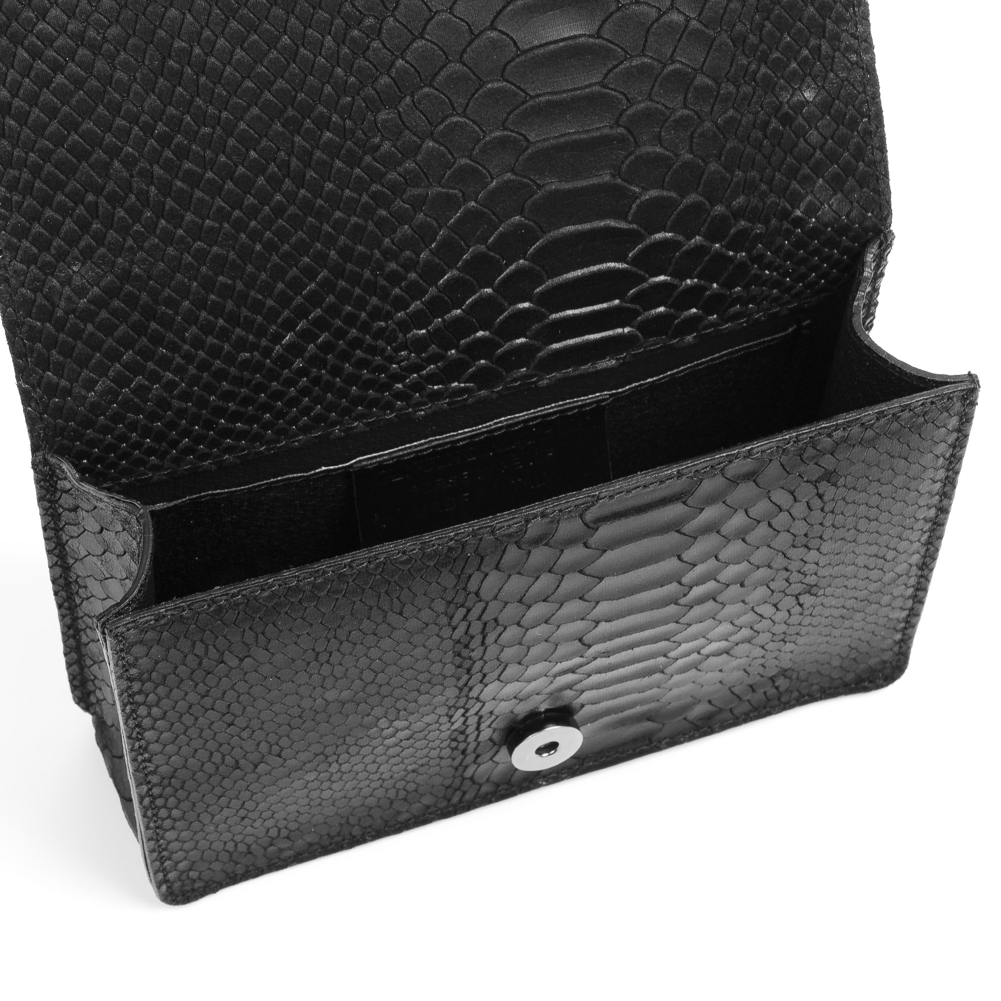 Lorenza Bolso de mano Mujer.Piel auténtica Gamuza Grabado Serpiente