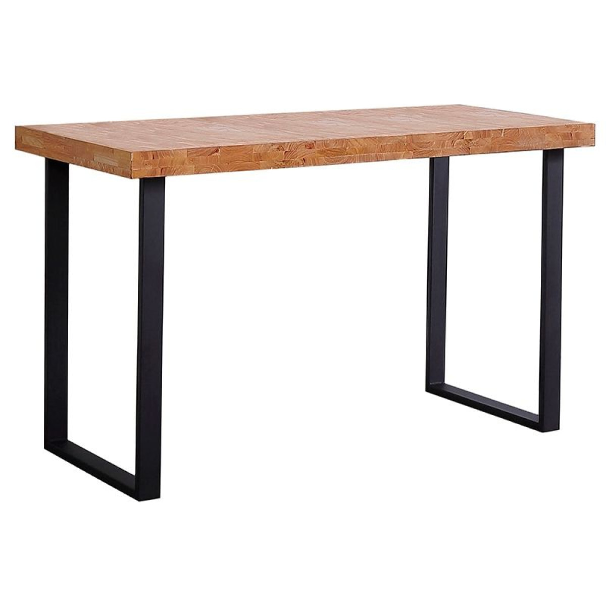 Mesa de escritorio con patas metálicas en negro y roble salvaje 120x60 cm Natural Roble salvaje - Negro