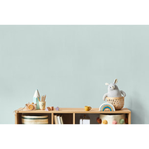 Papier peint enfant uni doux bleu menthe - tapisserie murale
