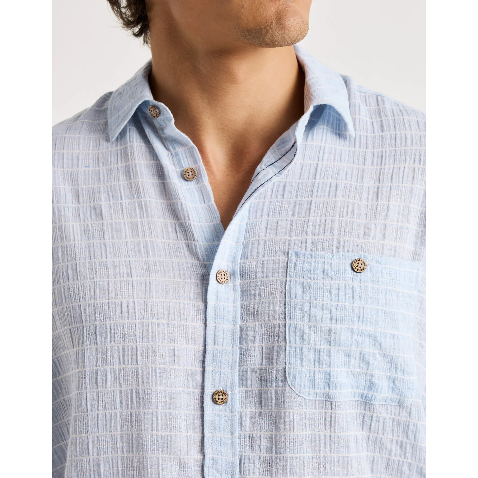 Camisa Manga Corta Azul - Socra
