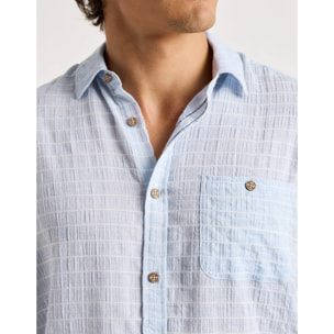 Camisa Manga Corta Azul - Socra