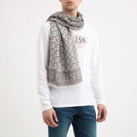 Foulard - logo - gris clair - 180 x 90 cm