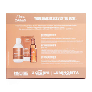 WELLA PROFESSIONALS Set Cofanetto Ultimate Smooth Shampoo 100ml + Mask 75ml + Miracle Oil Serum 30ml