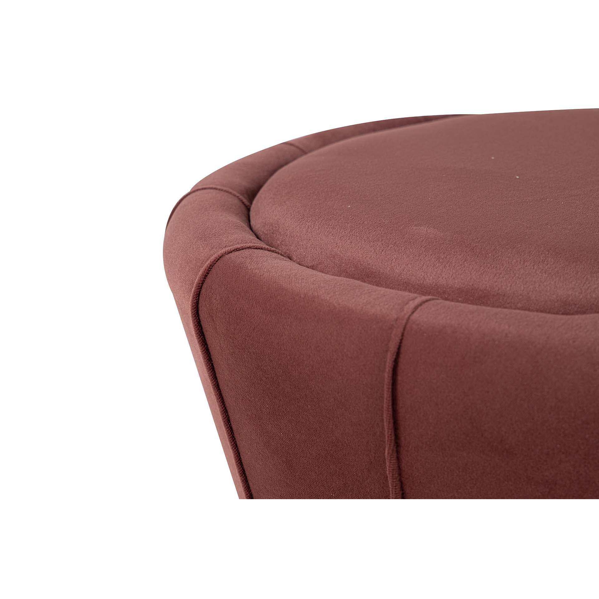 Puff Velvet Granate Gris 40x40x44 Cm