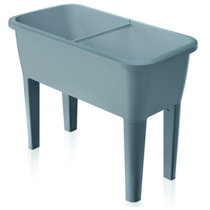 Huerto Urbano con invernadero de 52 litros en polipropileno 77 x 38 x 82 cm color gris