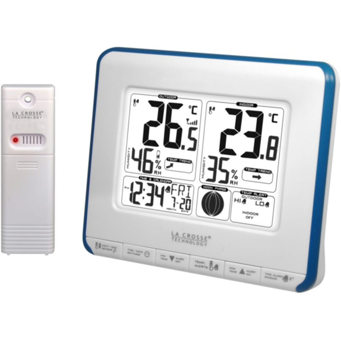 Station météo LA CROSSE WS6812 Blanc / Bleu
