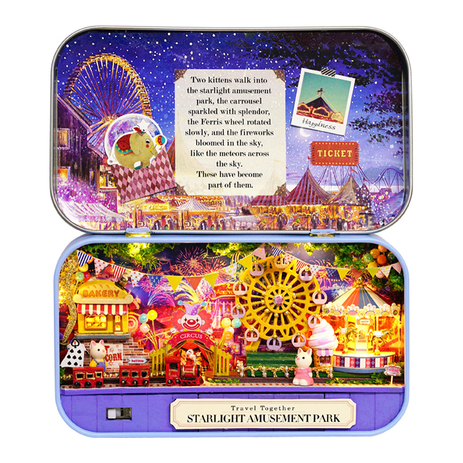 Modello 3D Starlight Playground in scatola souvenir 4,3x16,4x2,6 cm.