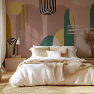 Papier peint panoramique Éclosion Blush Terracotta Intissé