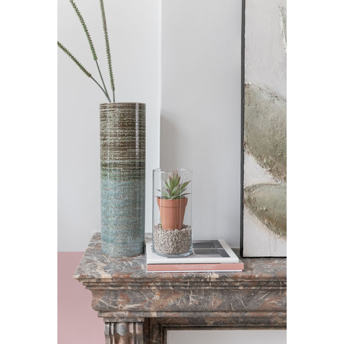 J-Line vase Cylindre - verre - transparent - 25.5 cm de hauteur
