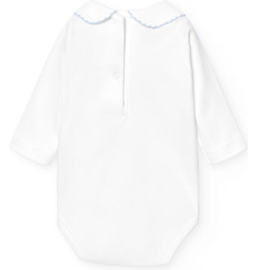 Body bebé manga larga cuello polo piqué