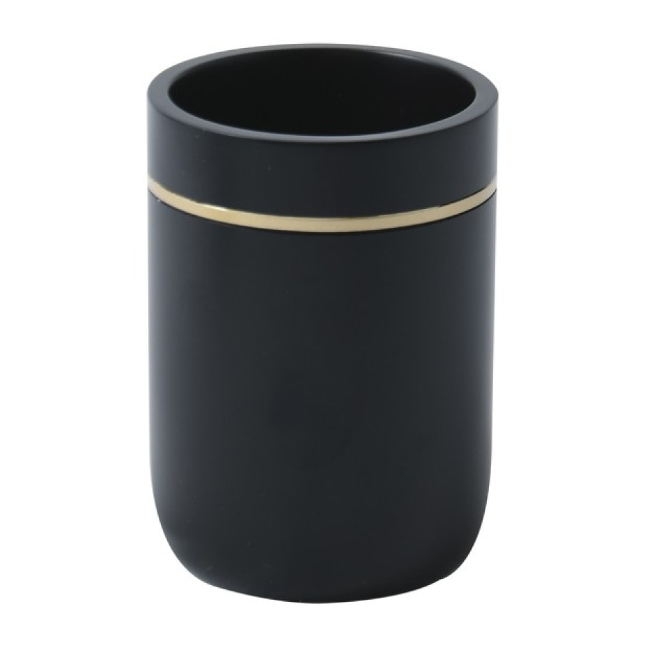 Spirella Lot de 3 accessoires de salle de bain BLY Noir & Doré
