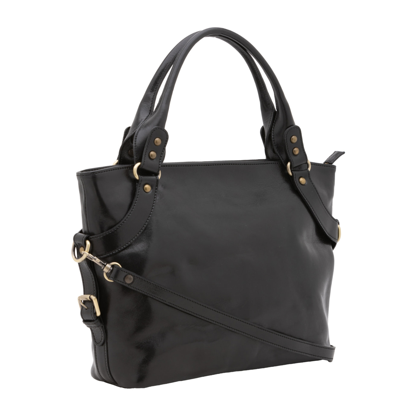 Borsa a mano  da donna In Vera pelle Made in Italy 43x28x12 cm