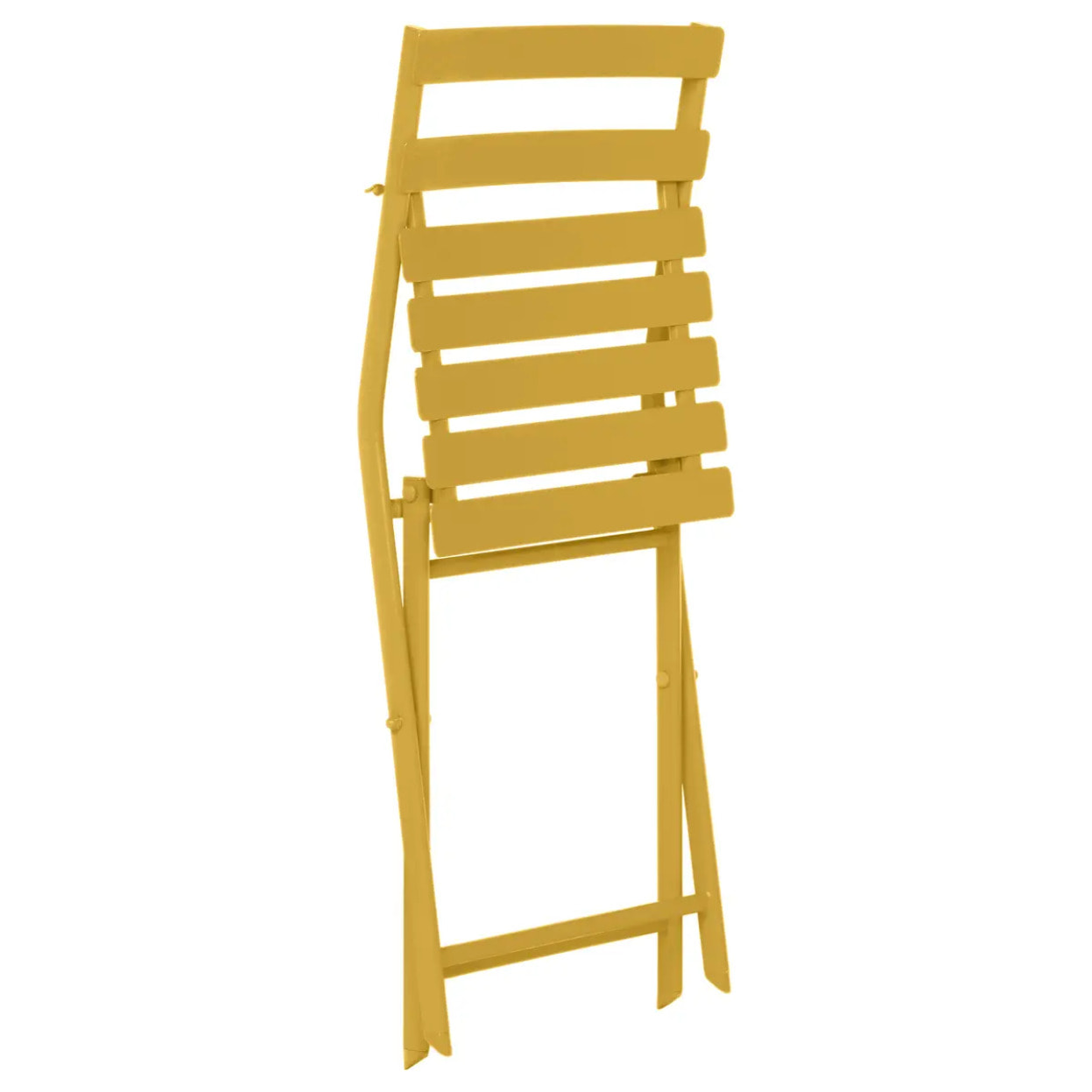 Chaise de jardin pliante "Greensboro" moutarde en acier traité époxy