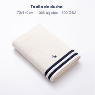 Toalla de ducha en color crudo 70x140 100% algodón 500gsm el ganso