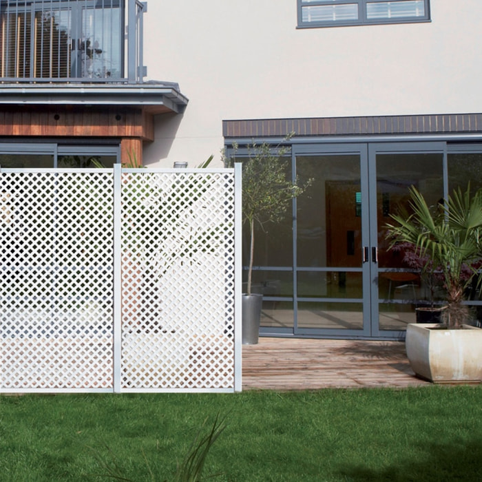 Panel Decorativo Pp 25 Mm Privat 1x2 M Blanco
