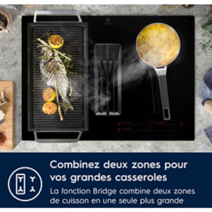 Plaque induction aspirante ELECTROLUX KCC73443 Bridge