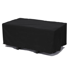 HOUSSE - Housse de protection pour table de jardin 8 places en polyester noir