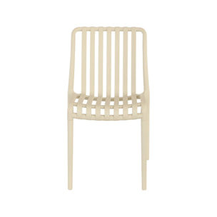 Chaise de jardin empilable plastique (lot de 4) AGATHE CHAISES