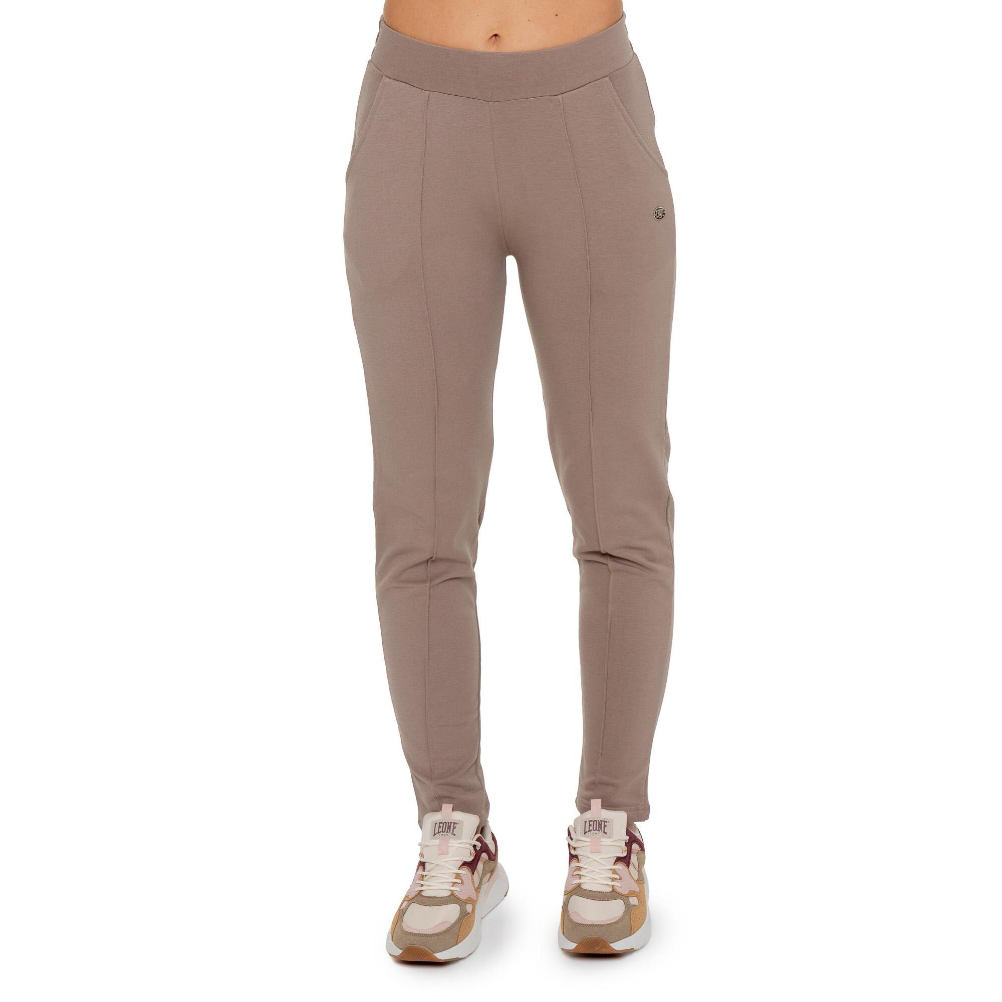 Pantalone invernale donna fondo dritto con pieghe Leone 1947 Never Without