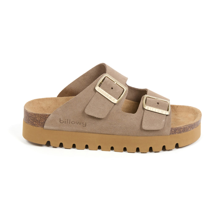 Sandalia Plataforma Marron Mujer BILLOWY MARRON