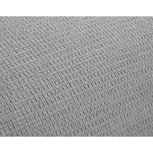 Sorrente - pouf - en tissu texturé - Gris clair