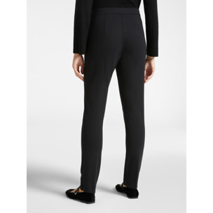 Elena Mirò - Pantalones slim fit de punto milano - Negro