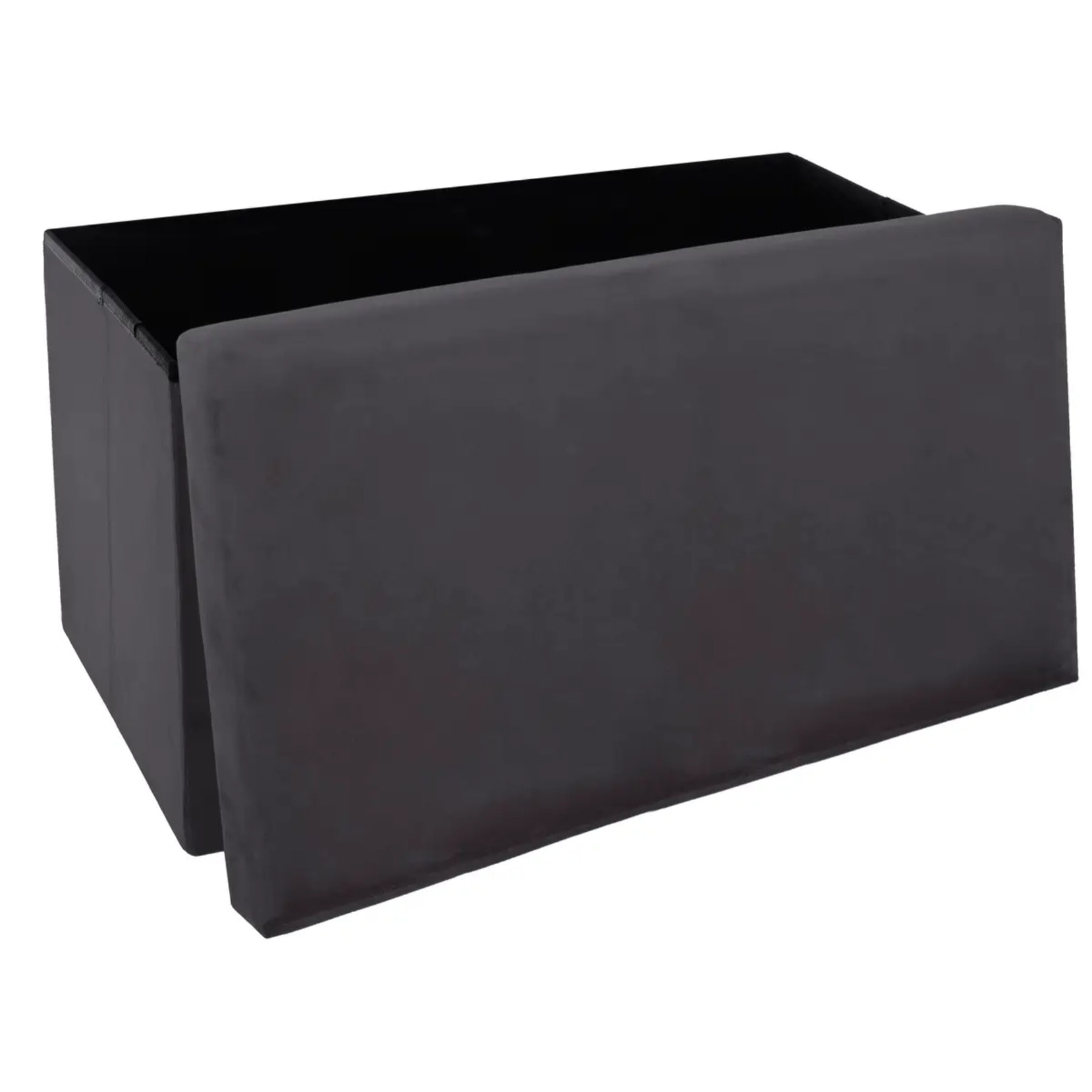 Pouf pliant double "Tess" velours gris
