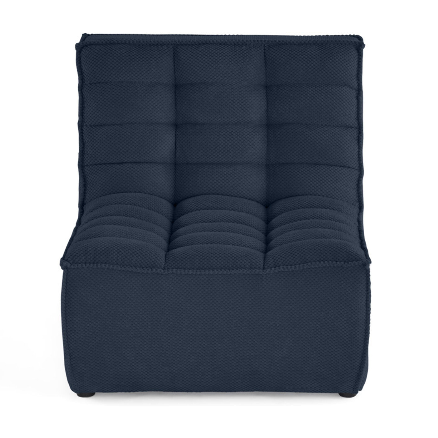 Ellie - fauteuil en velours texturé - Bleu marine